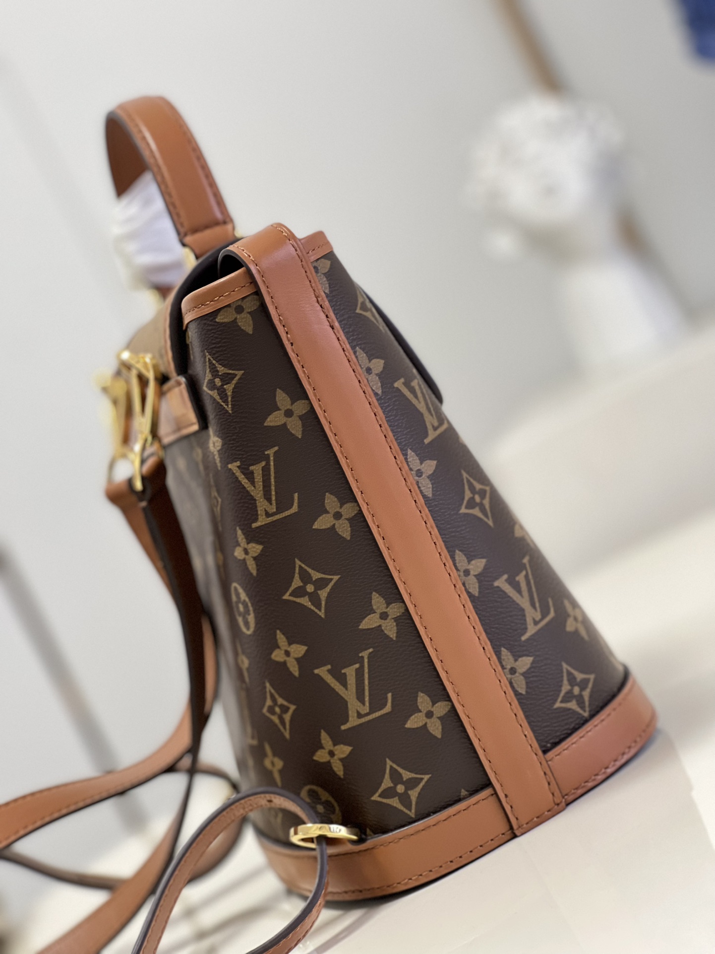 Bagsaaa L0vis Vvtt0n Dauphine Backpack Monogram Reverse - 19*20*12cm