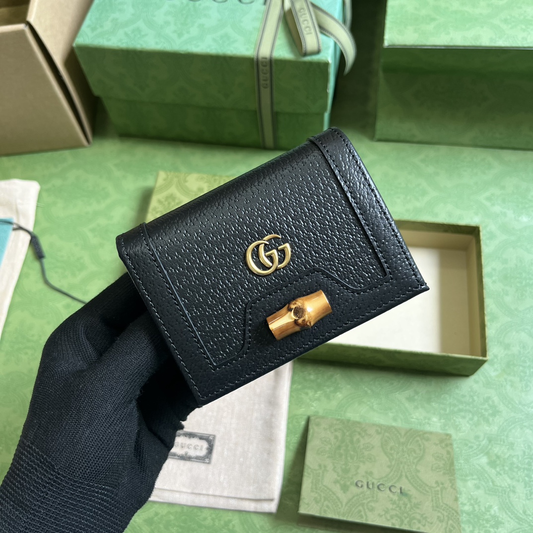 Bagsaaa Gvc*1 Diana Wallet Black - 11x8x3cm