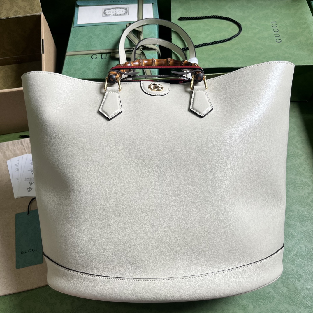 Bagsaaa Gvc*1 GG Diana White Tote - 40x 34x 21cm