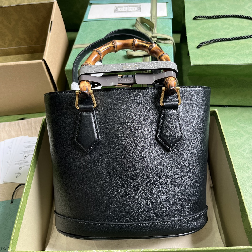 Bagsaaa Gvc*1 GG Diana Black Tote - 22x 20.5x 11.5cm