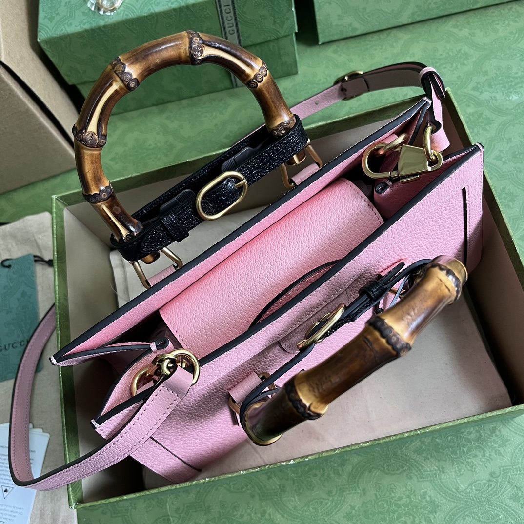 Bagsaaa Gvc*1 Diana Small Shoulder Bag Pink Leather - 27x15.5x11cm。