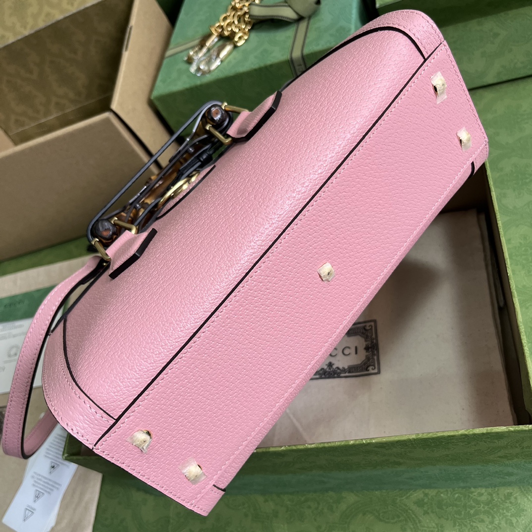 Bagsaaa Gvc*1 Diana Small Shoulder Bag Pink Leather - 27x15.5x11cm。
