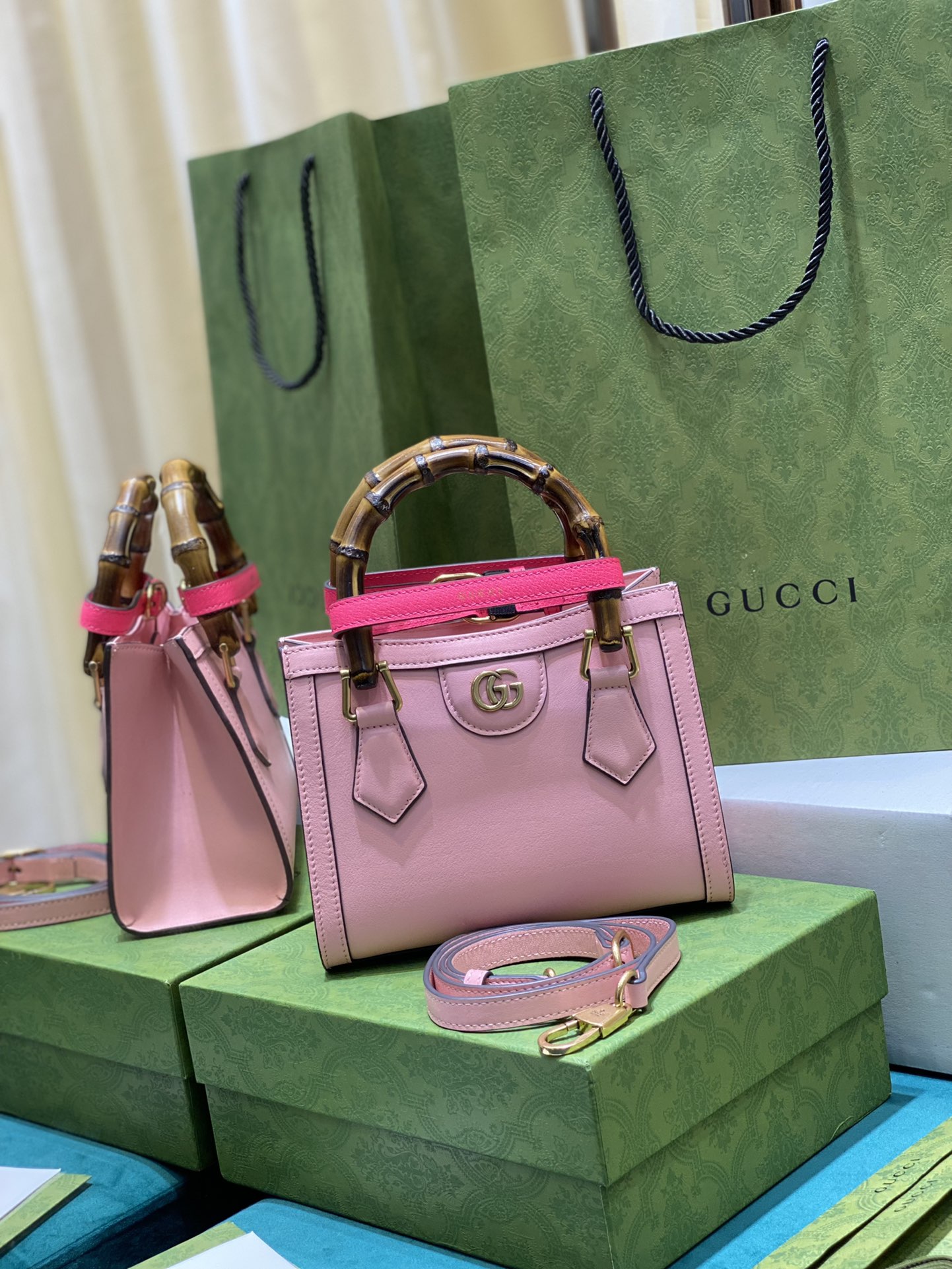 Bagsaaa Gvc*1 Diana GG tote bag pink - 20*16*10cm