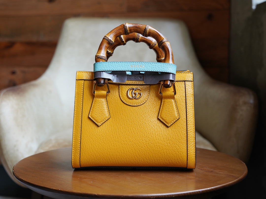 Bagsaaa Gvc*1 Diana GG tote bag yellow - 20*16*10cm