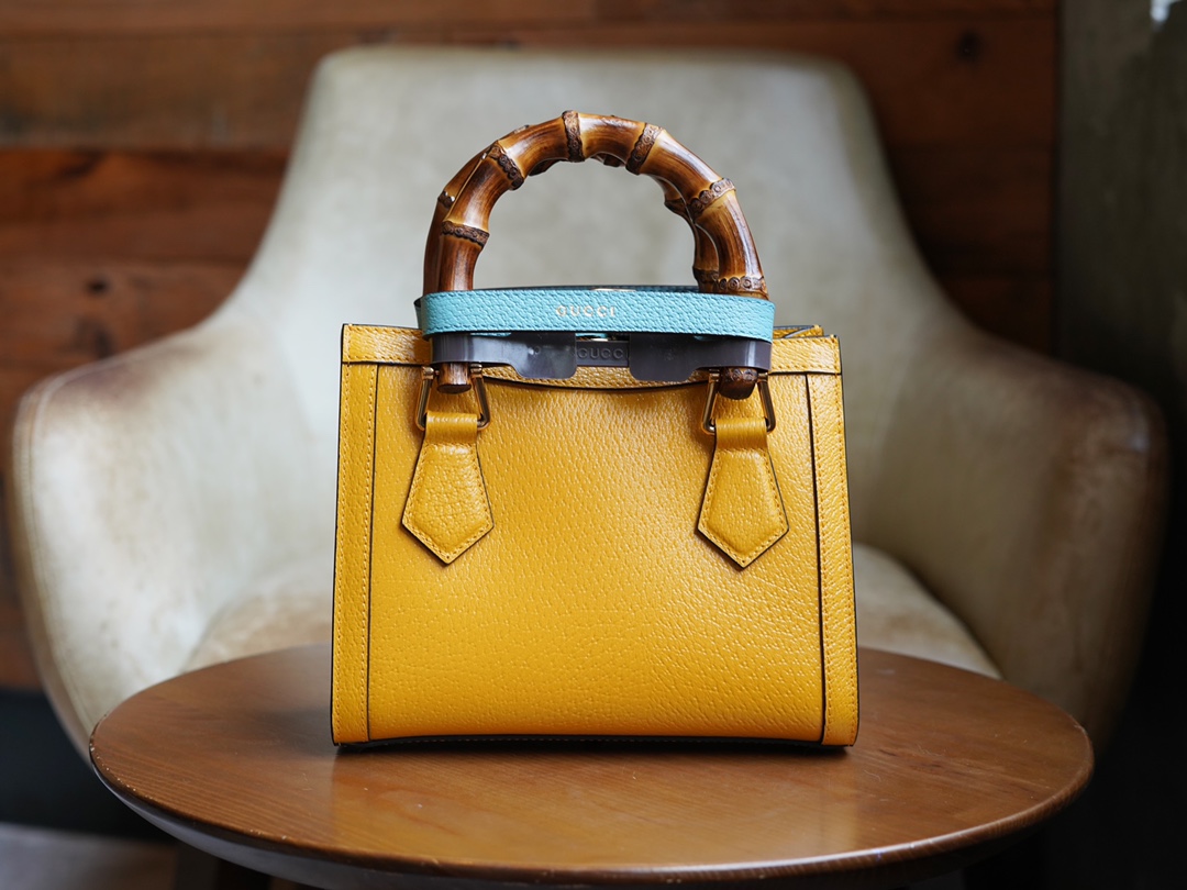 Bagsaaa Gvc*1 Diana GG tote bag yellow - 20*16*10cm