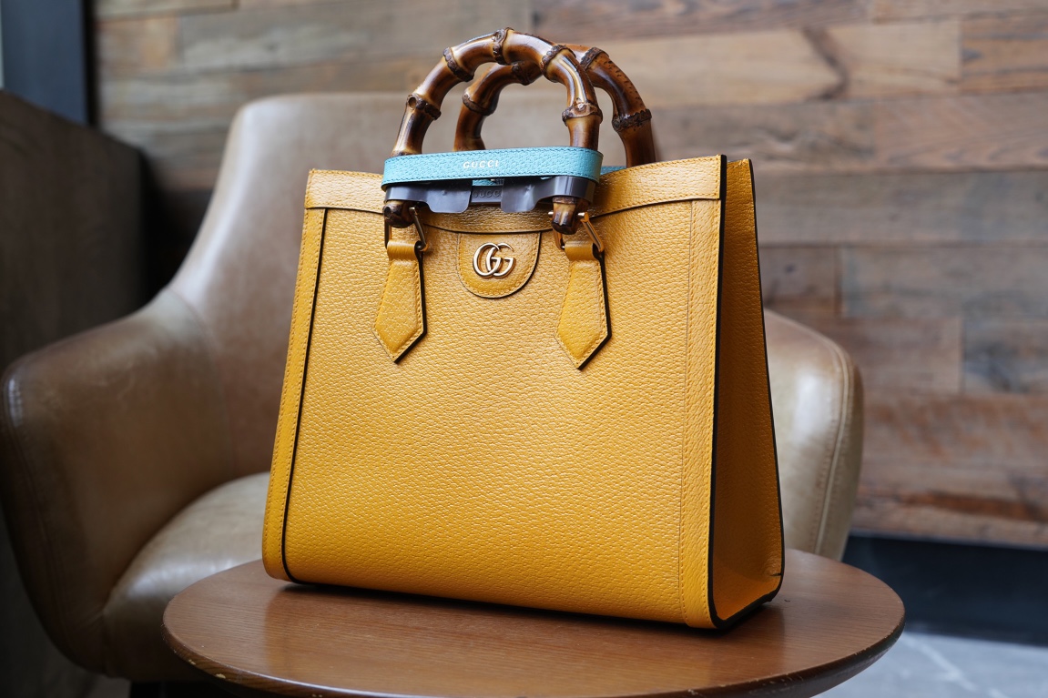 Bagsaaa Gvc*1 Diana GG tote bag yellow - 27x24x11cm