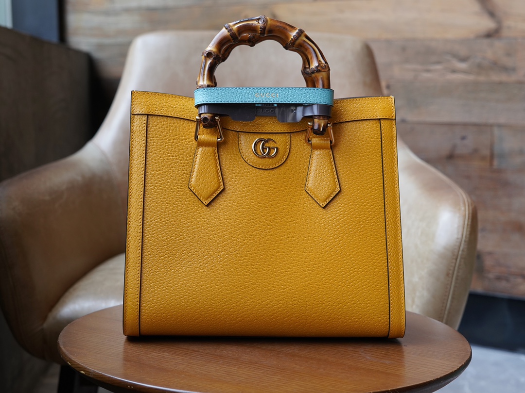 Bagsaaa Gvc*1 Diana GG tote bag yellow - 27x24x11cm