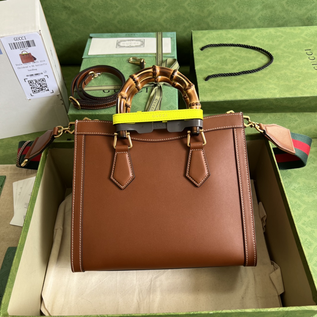 Bagsaaa Gvc*1 Diana GG tote bag brown - 27x24x11cm