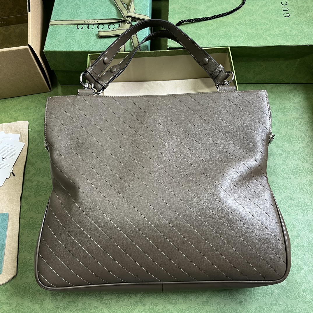 Bagsaaa Gvc*1 Interlocking G Blondie Tote Bag Taupe - 34.5x 41x 8cm