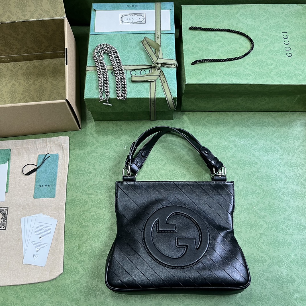 Bagsaaa Gvc*1 Interlocking G Blondie Tote Bag Black - 24x 30x 6cm