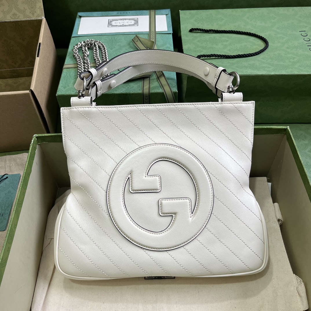 Bagsaaa Gvc*1 Interlocking G Blondie Tote Bag White - 24x 30x 6cm