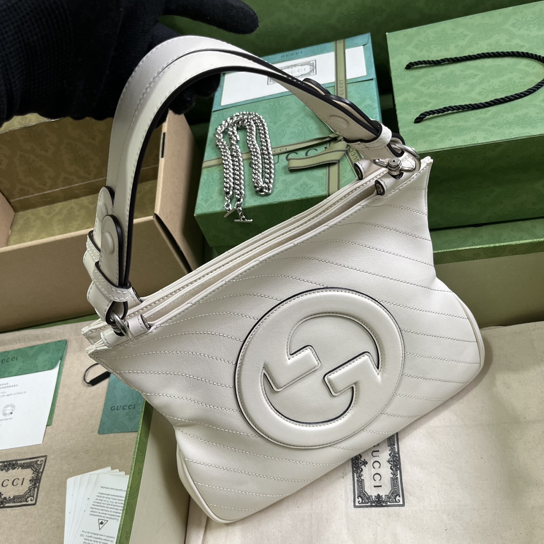 Bagsaaa Gvc*1 Interlocking G Blondie Tote Bag White - 24x 30x 6cm