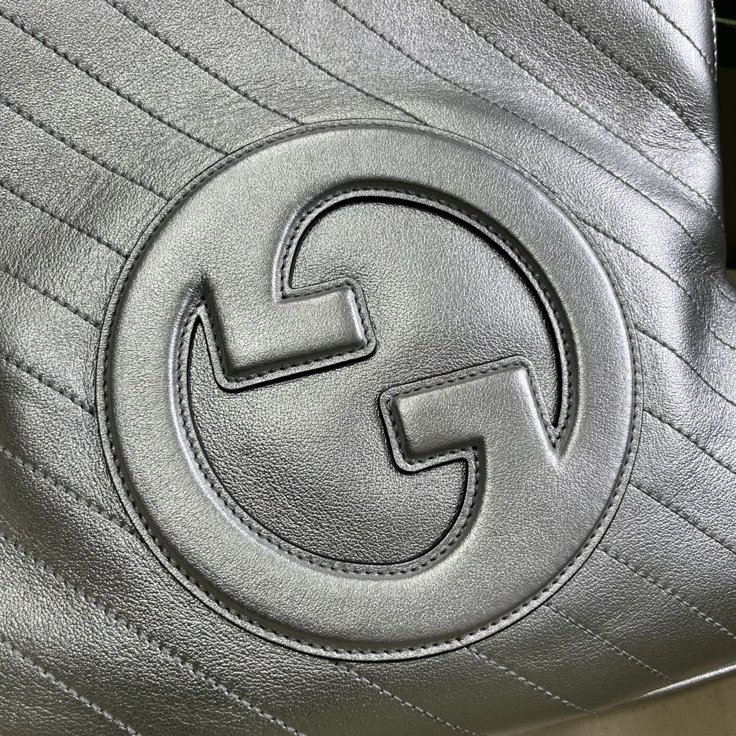 Bagsaaa Gvc*1 Interlocking G Blondie Tote Bag Silver - 24x 30x 6cm