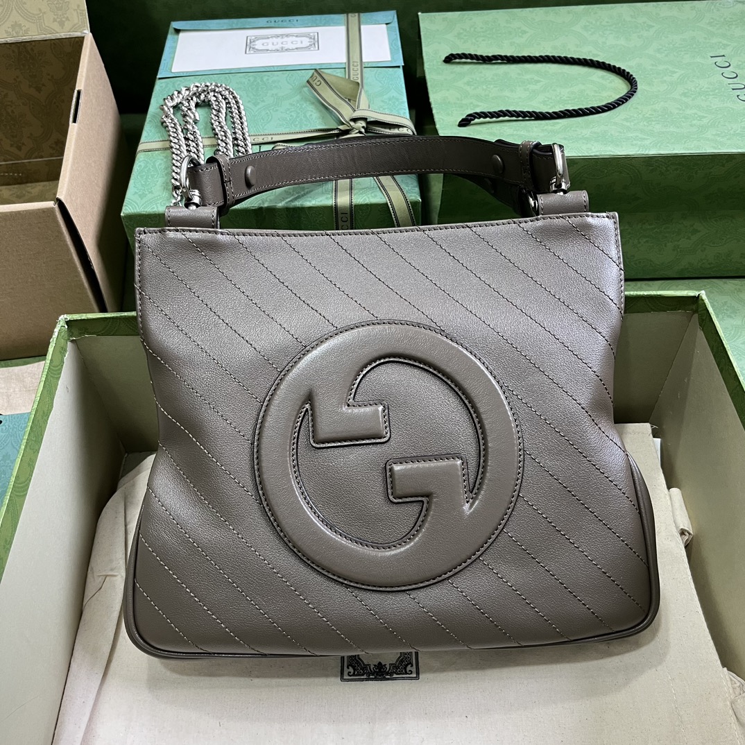 Bagsaaa Gvc*1 Interlocking G Blondie Tote Bag Taupe - 24x 30x 6cm