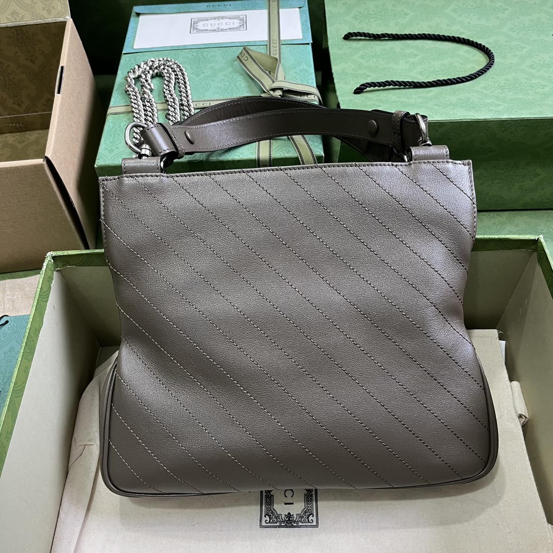 Bagsaaa Gvc*1 Interlocking G Blondie Tote Bag Taupe - 24x 30x 6cm