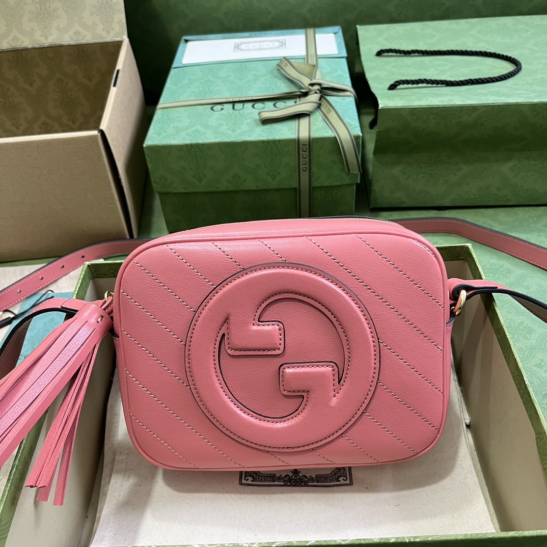 Bagsaaa Gvc*1 Blondie Small Shoulder Pink Leather Bag - 21*15.5*5cm