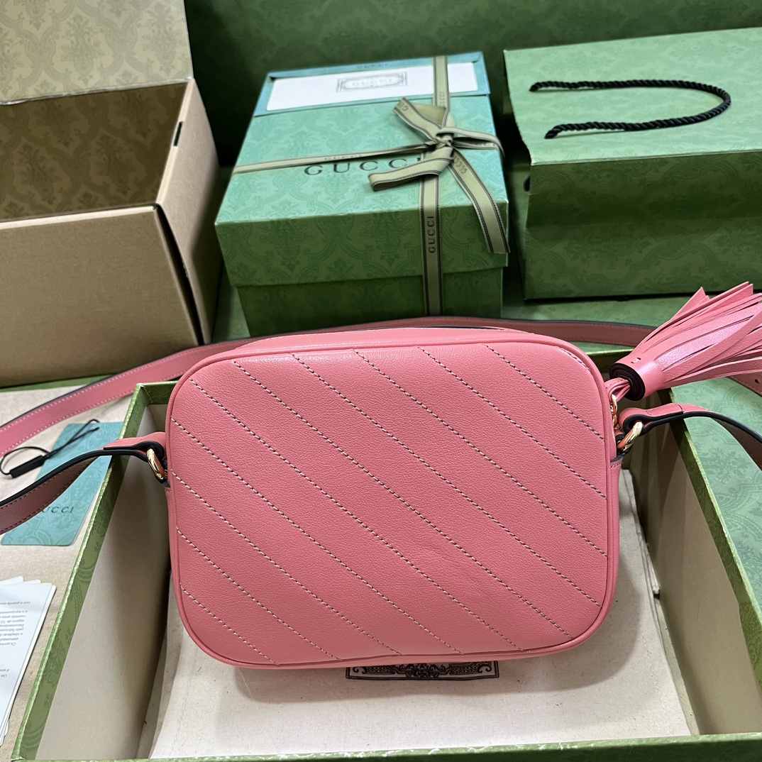 Bagsaaa Gvc*1 Blondie Small Shoulder Pink Leather Bag - 21*15.5*5cm