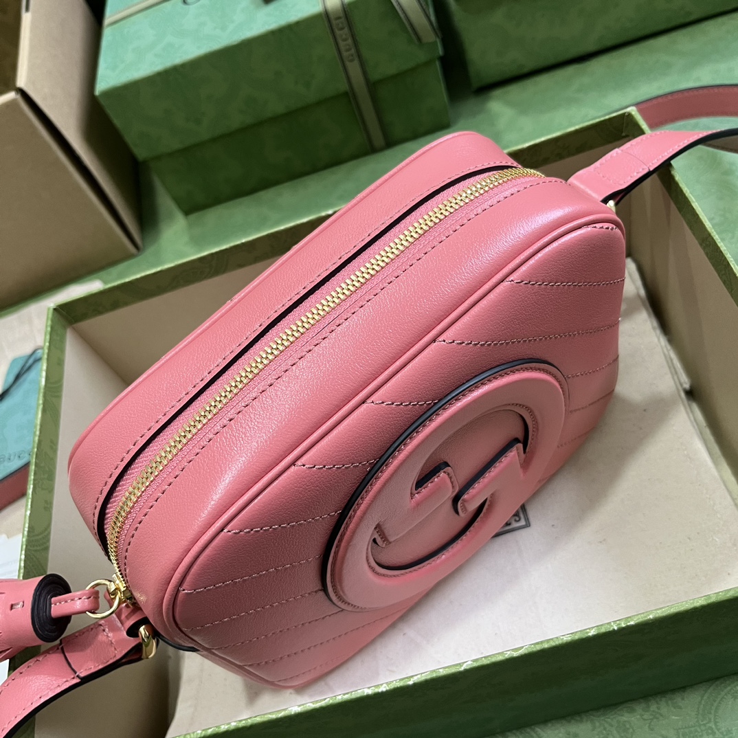 Bagsaaa Gvc*1 Blondie Small Shoulder Pink Leather Bag - 21*15.5*5cm