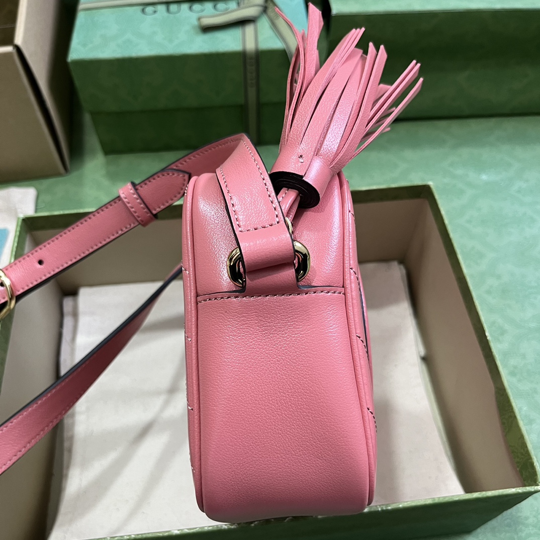 Bagsaaa Gvc*1 Blondie Small Shoulder Pink Leather Bag - 21*15.5*5cm