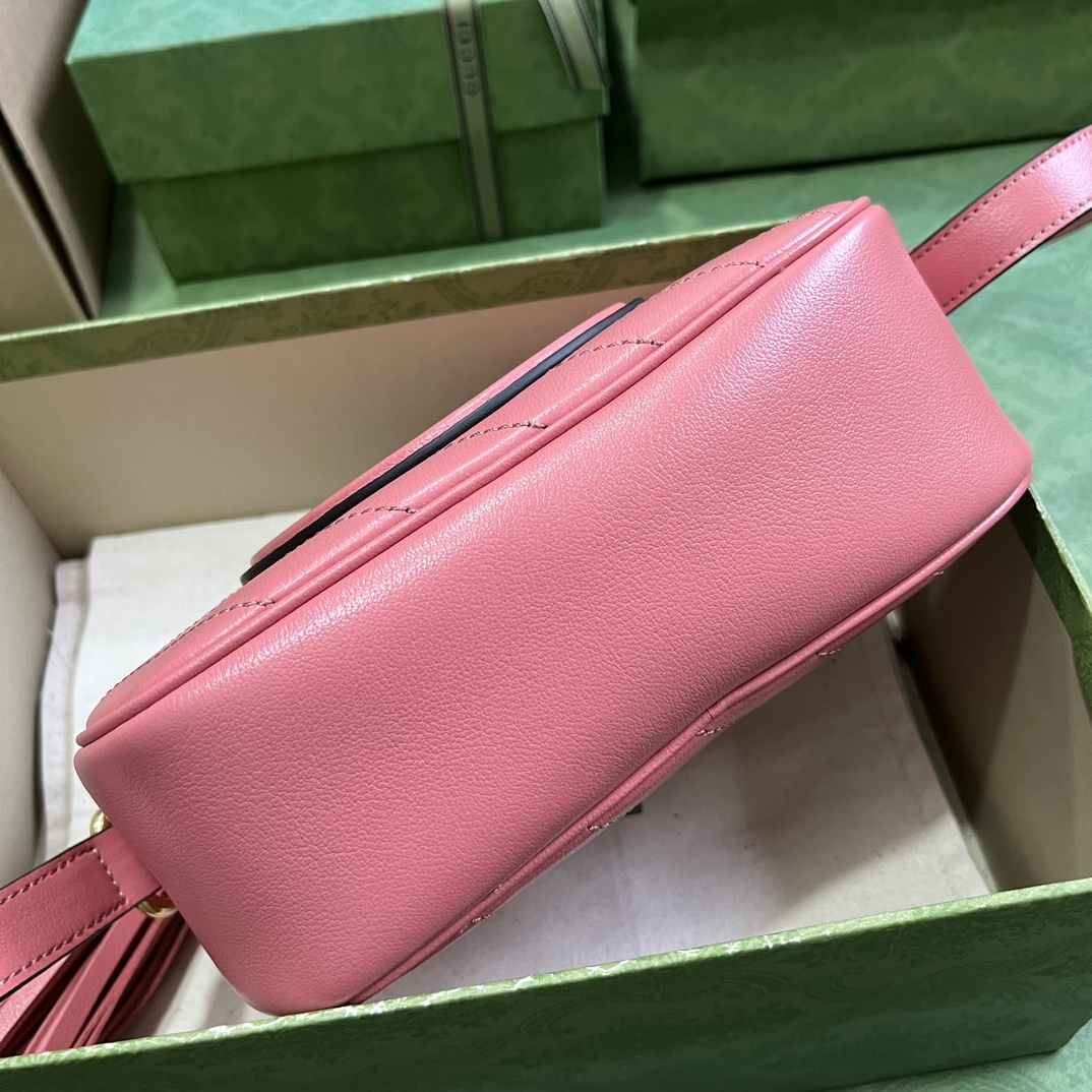 Bagsaaa Gvc*1 Blondie Small Shoulder Pink Leather Bag - 21*15.5*5cm