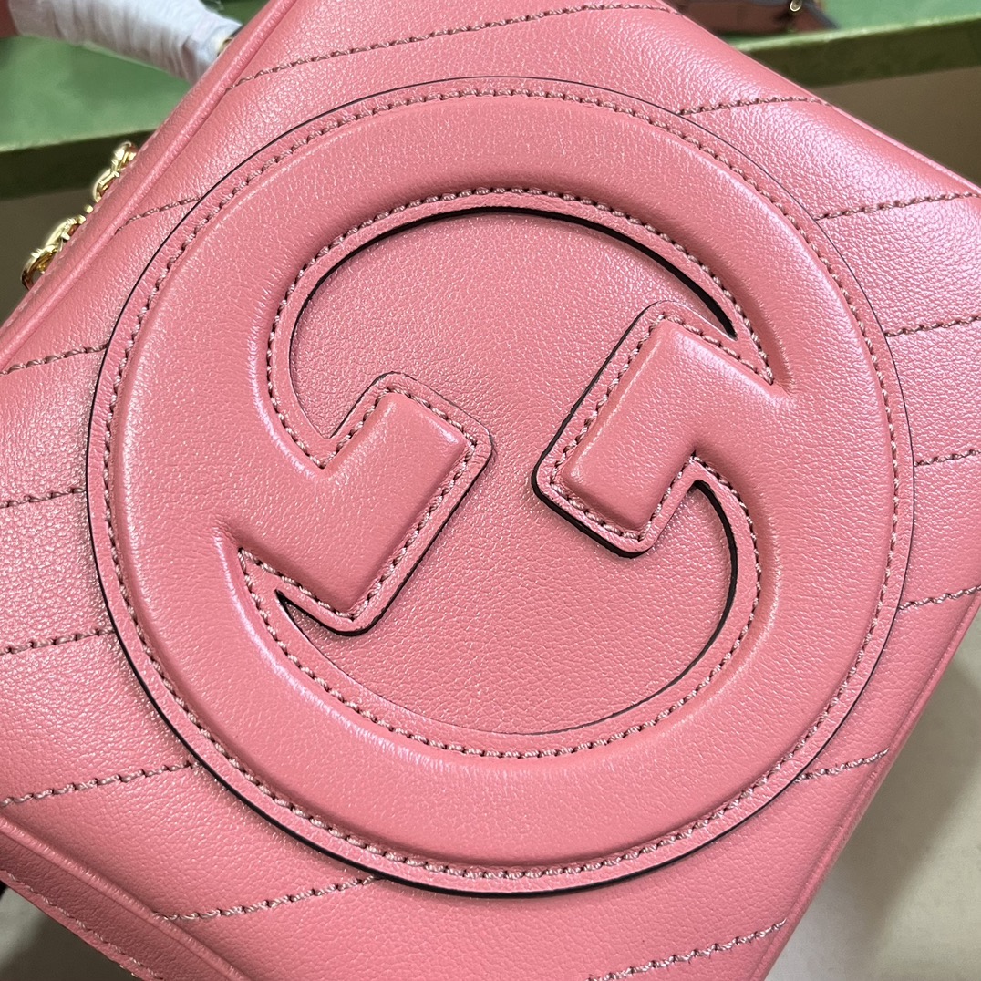 Bagsaaa Gvc*1 Blondie Top Handle Pink Leather Bag - 17x15x9cm