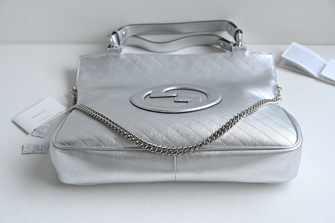 Bagsaaa Gvc*1 Interlocking G Blondie Tote Bag Silver - 34.5x 41x 8cm