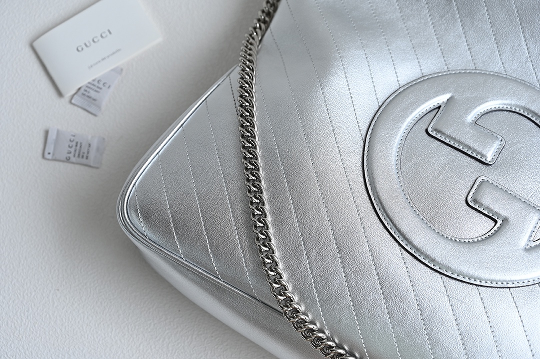 Bagsaaa Gvc*1 Interlocking G Blondie Tote Bag Silver - 34.5x 41x 8cm
