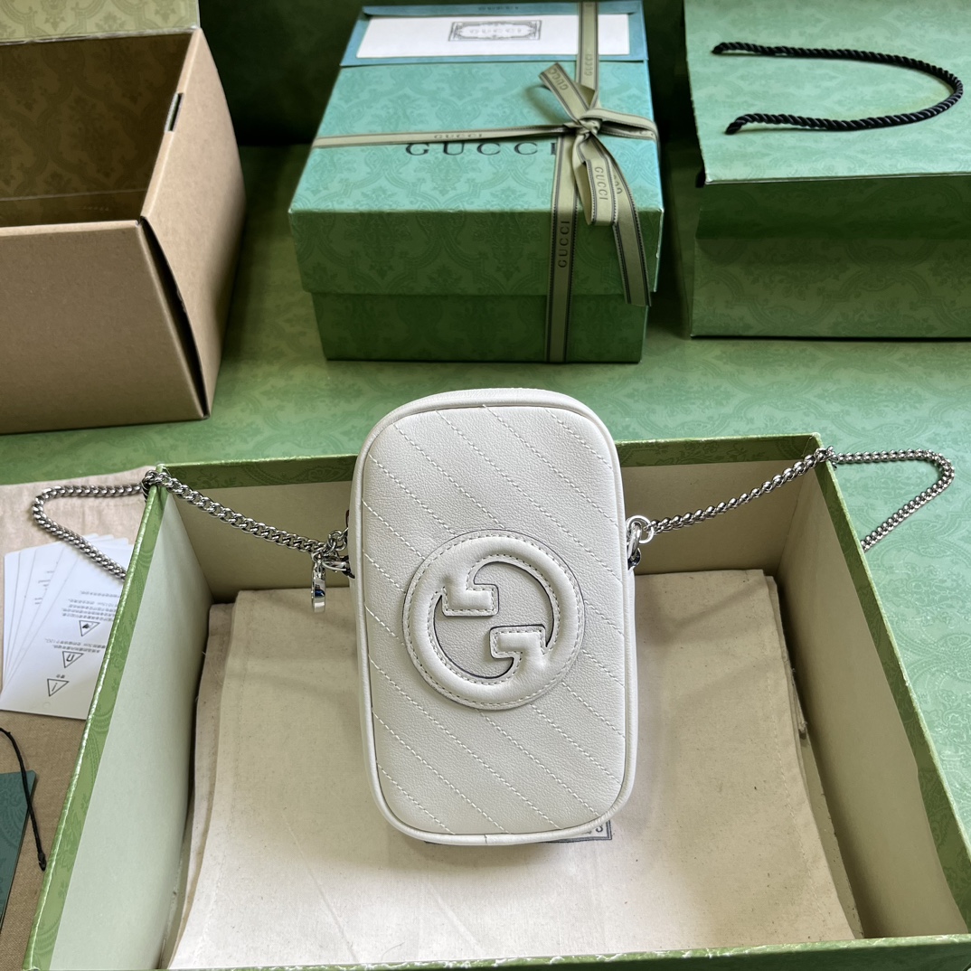 Bagsaaa Gvc*1 Blondie Vertical Crossbody White Bag - 18x10.5x4.5cm