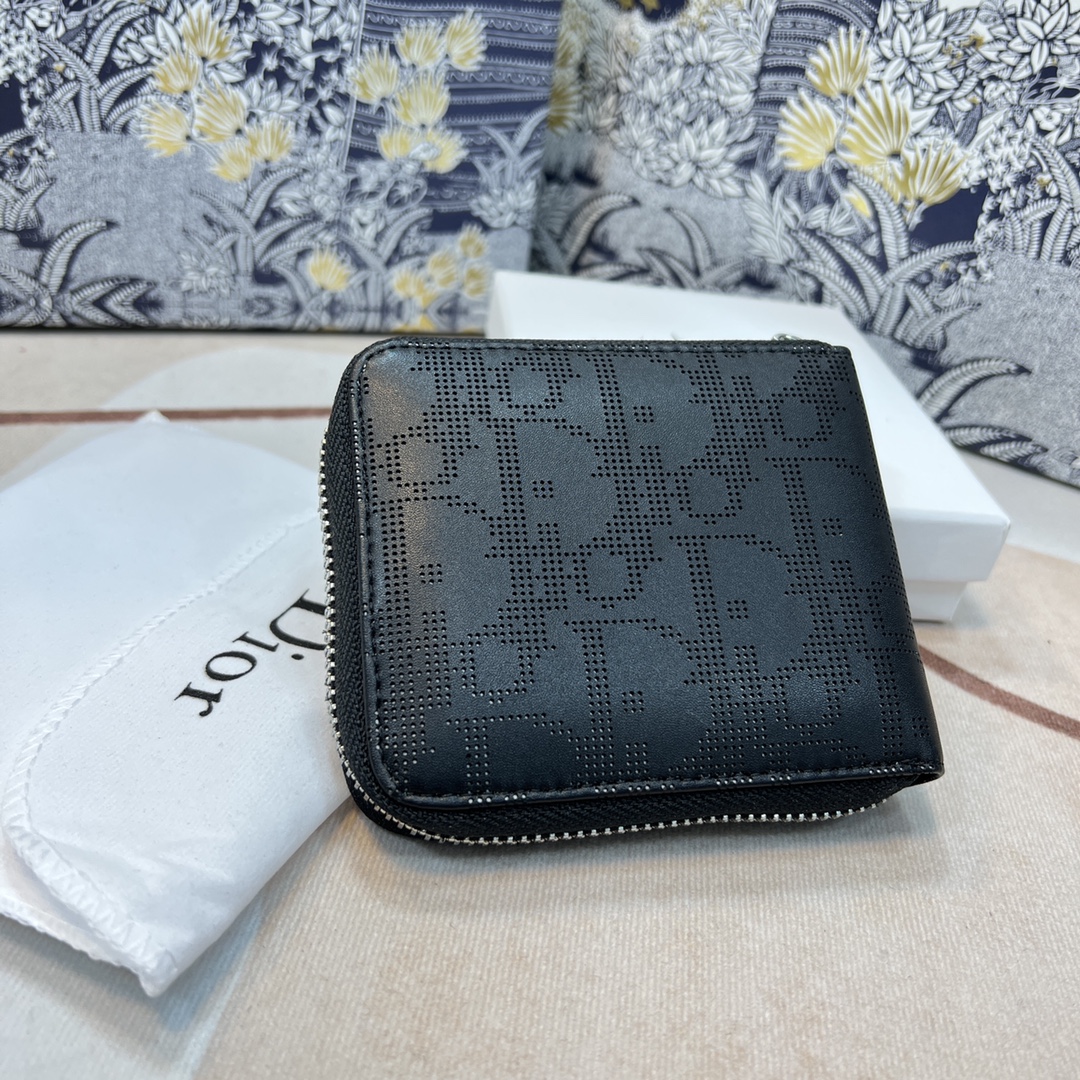 Bagsaaa D10r Black Leather Wallet - 11 x 9cm