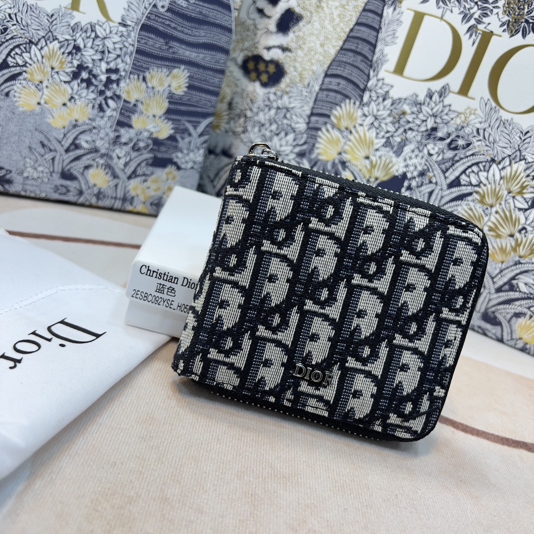 Bagsaaa D10r Oblique Leather Wallet - 11 x 9cm