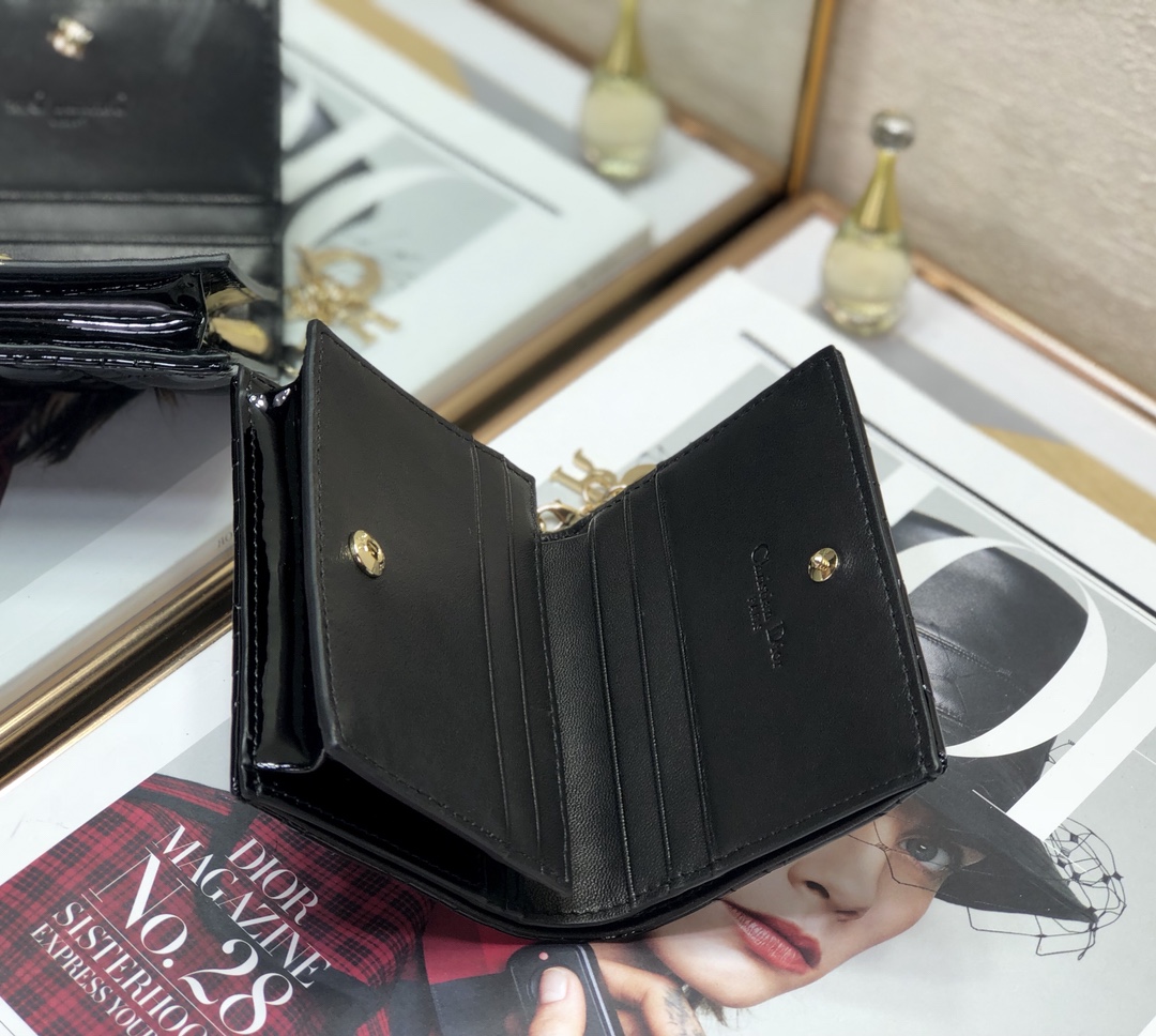 Bagsaaa D10r Coin Purse Patent Leather Black - 11x9cm