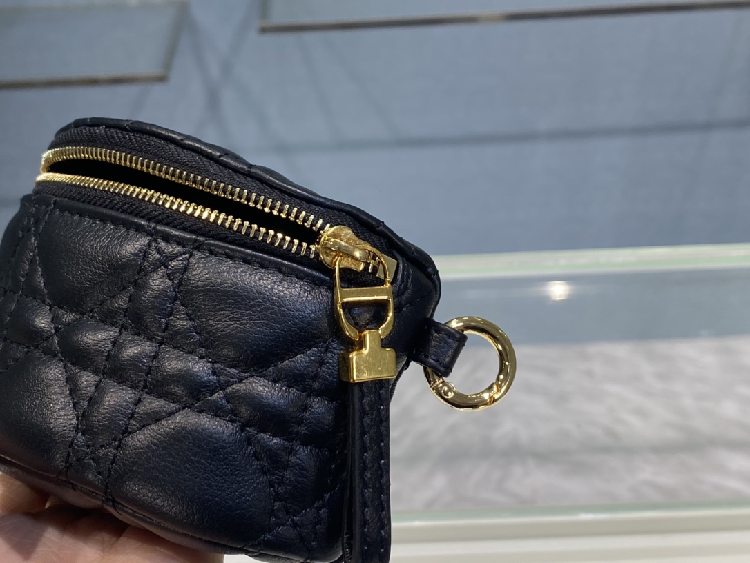 Bagsaaa D10r Caro Half Moon Coin Purse Black - 11.5cmx7cm x5cm