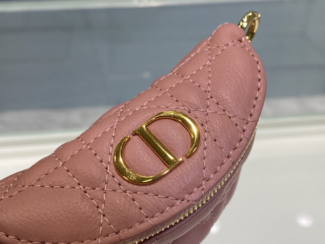 Bagsaaa D10r Caro Half Moon Coin Purse Pink - 11.5cmx7cm x5cm