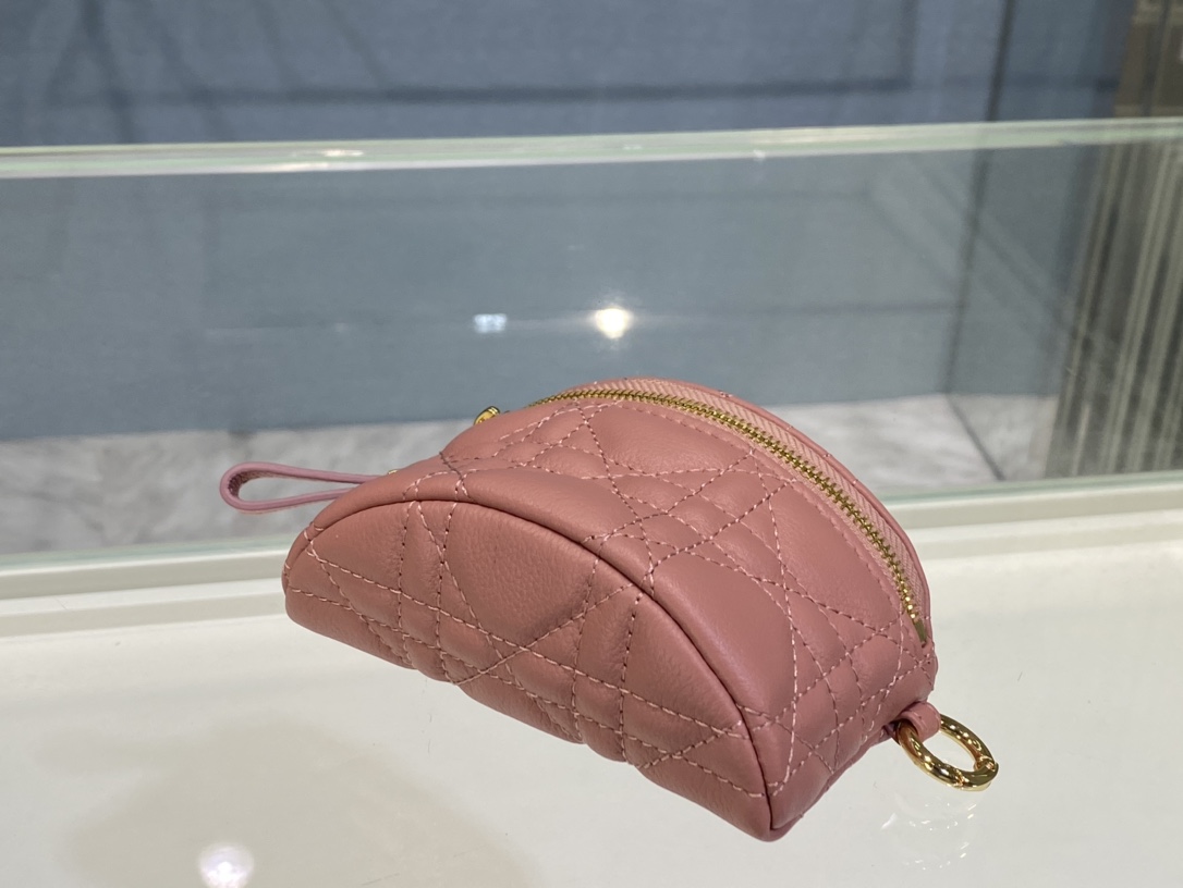 Bagsaaa D10r Caro Half Moon Coin Purse Pink - 11.5cmx7cm x5cm