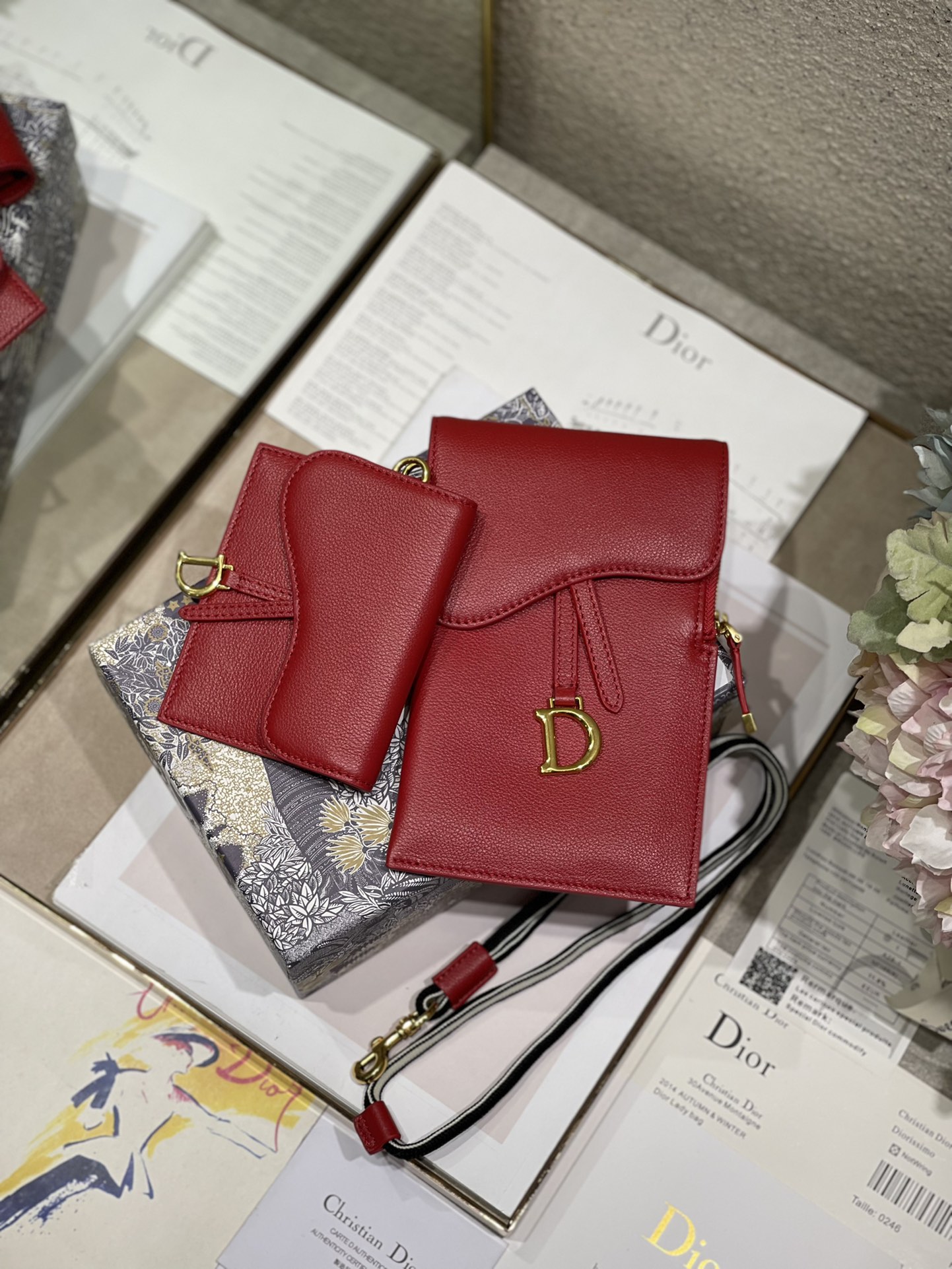 Bagsaaa D10r Saddle Multifunctional Pouch Red - 18.5x12x7.5cm