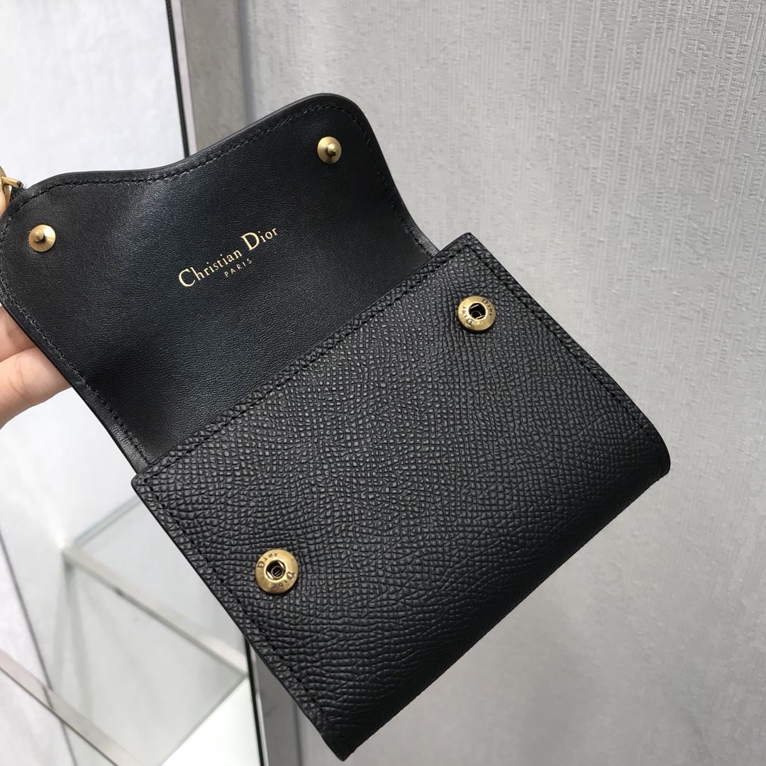 Bagsaaa D10r Saddle Wallet Black Leather