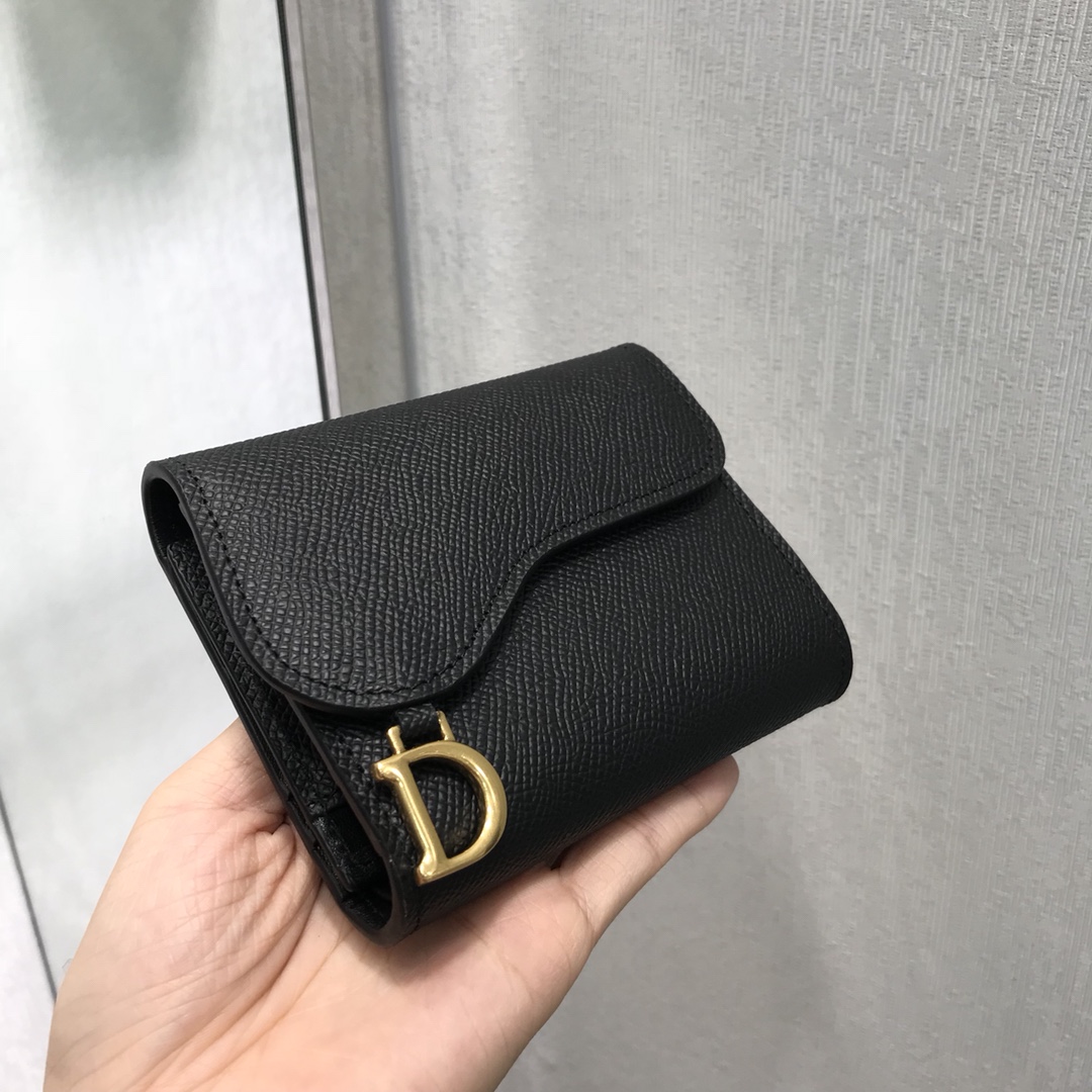 Bagsaaa D10r Saddle Wallet Black Leather