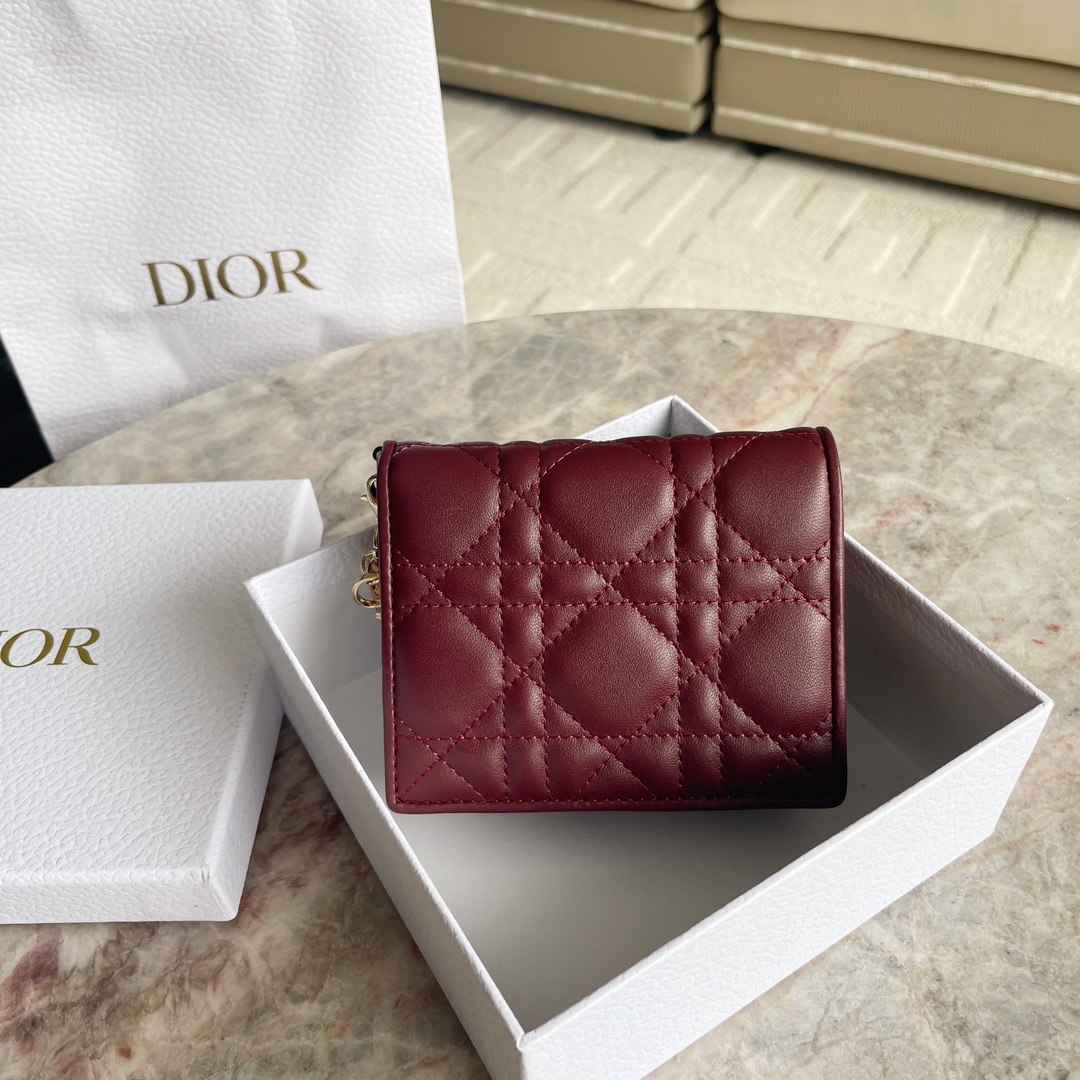 Bagsaaa D10r Coin Purse Burgundy - 11x9cm