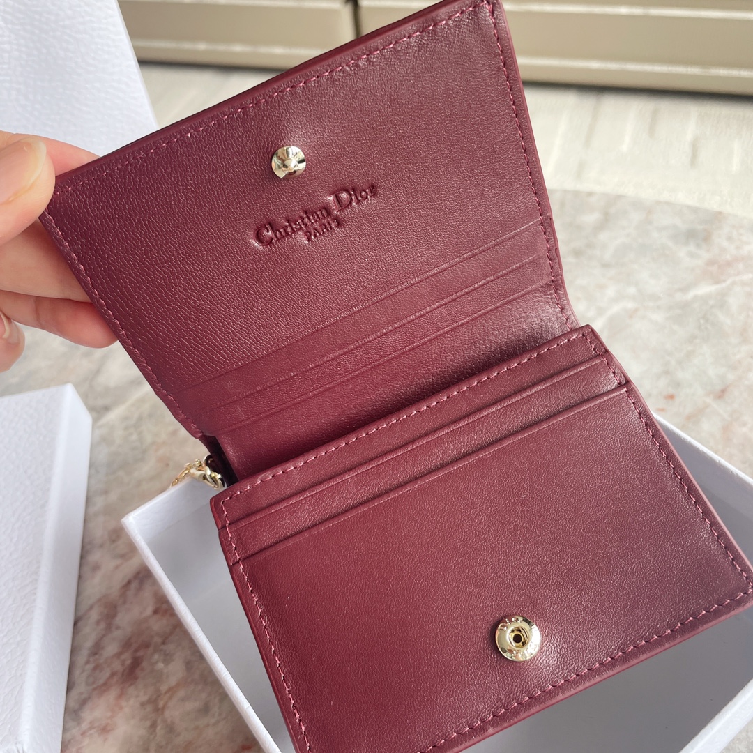 Bagsaaa D10r Coin Purse Burgundy - 11x9cm