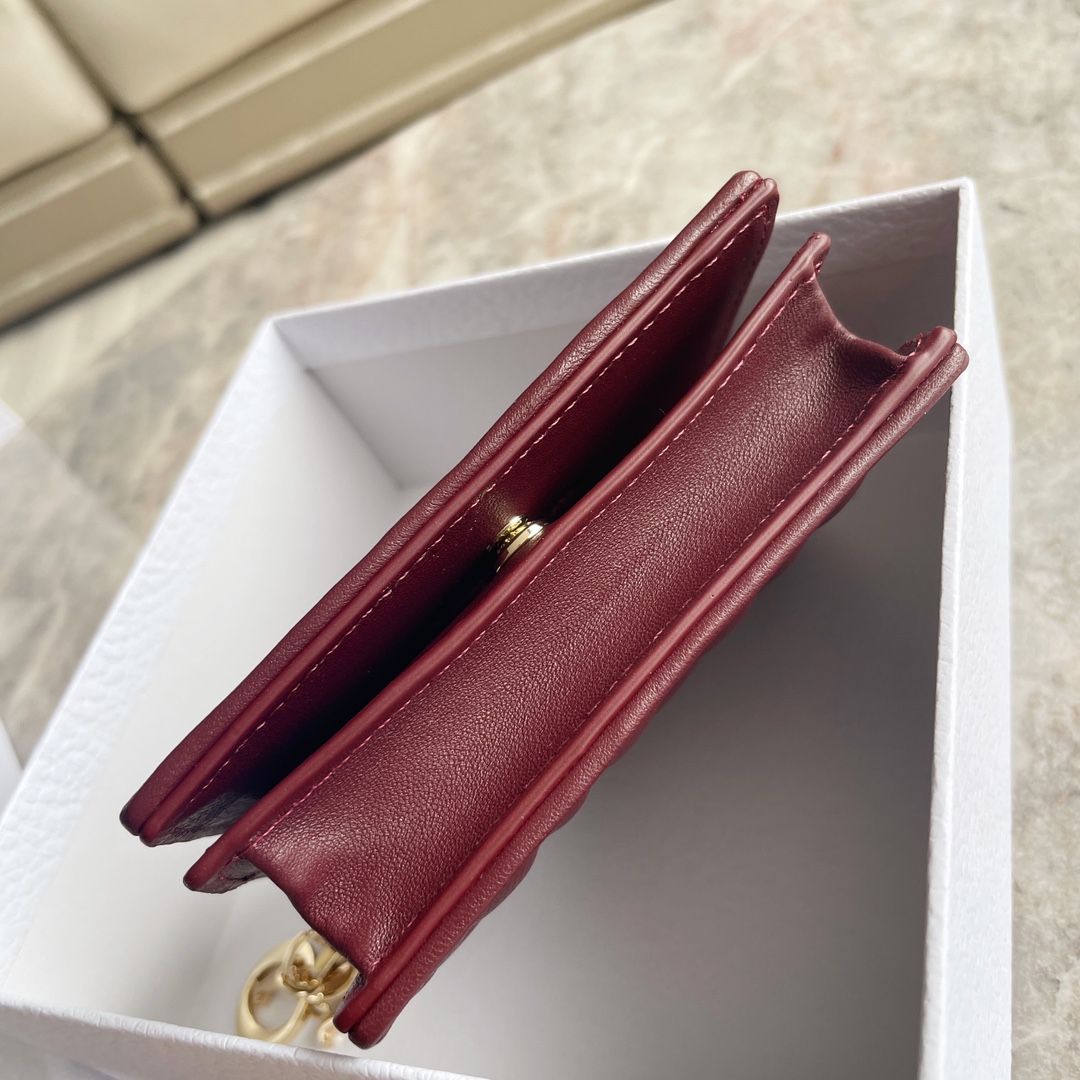 Bagsaaa D10r Coin Purse Burgundy - 11x9cm