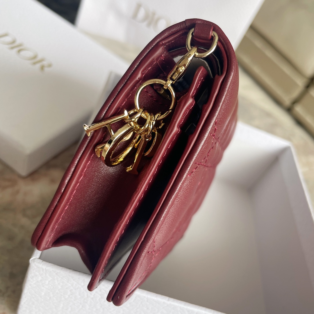Bagsaaa D10r Coin Purse Burgundy - 11x9cm