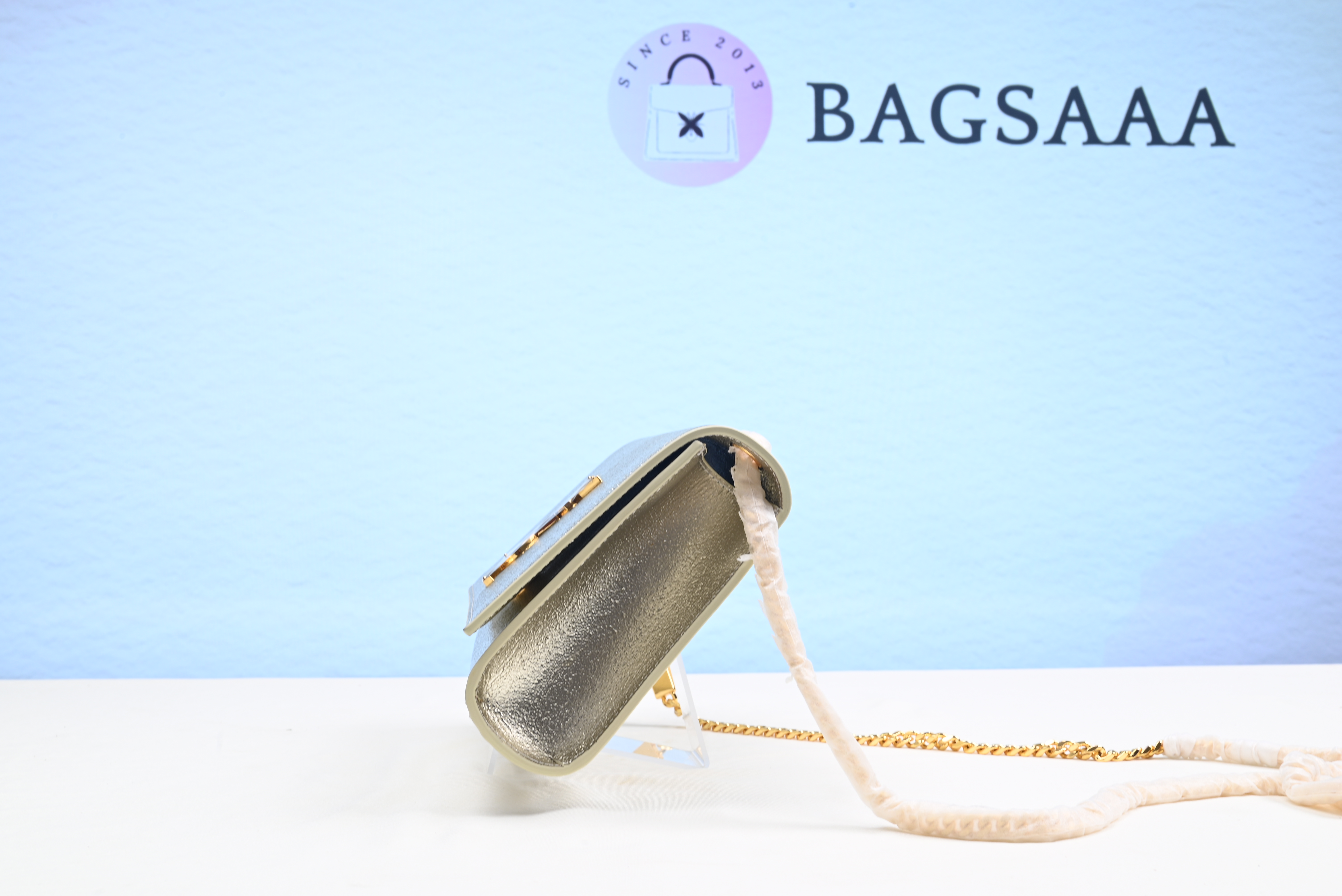 Bagsaa Y51 Metallic Gold Kate Bag - 20 cm x 13.5 cm