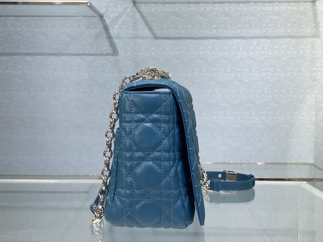 Bagsaaa D10r Meidum Caro Blue Silver Hardware - 28x17x9cm