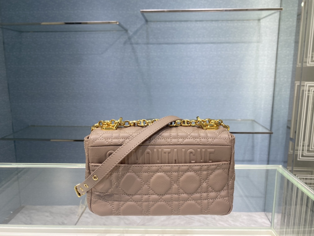 Bagsaaa D10r Small Caro Taupe Cannage - 20 x 12 x 7 cm
