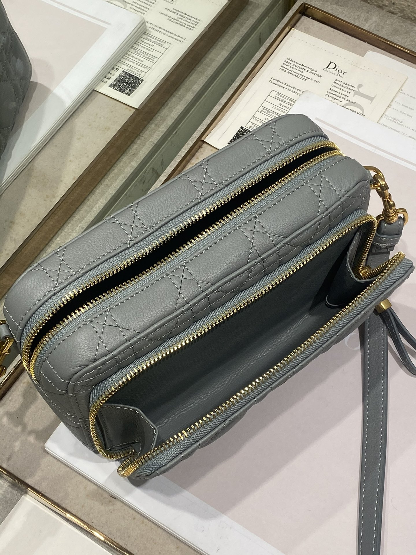 Bagsaaa D10r Carou Double Pouch Blue - 19×10.5×5cm