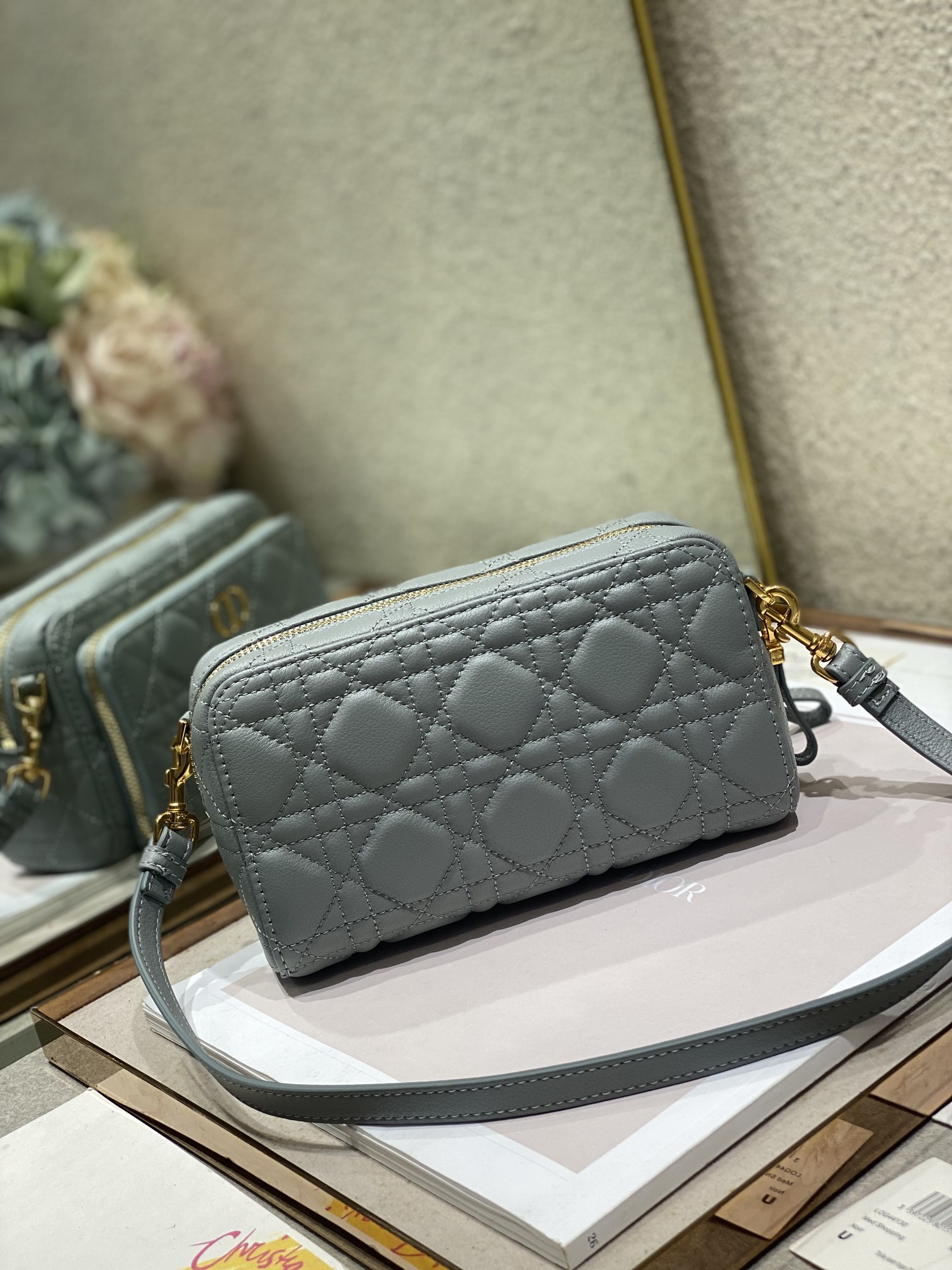 Bagsaaa D10r Carou Double Pouch Blue - 19×10.5×5cm