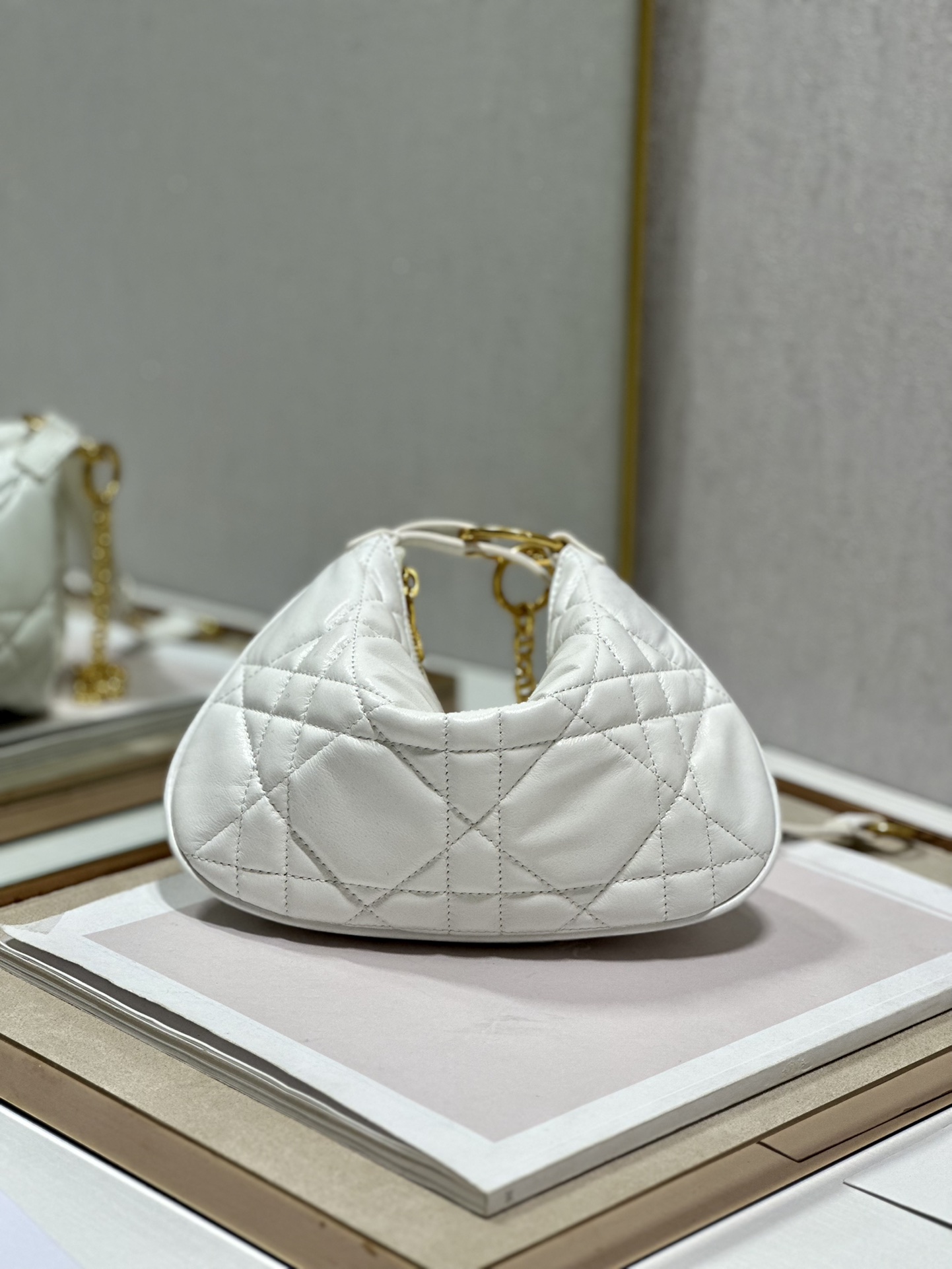 Bagsaaa D10r Caro Nomad Bag White Gold - 25x16x2.5cm