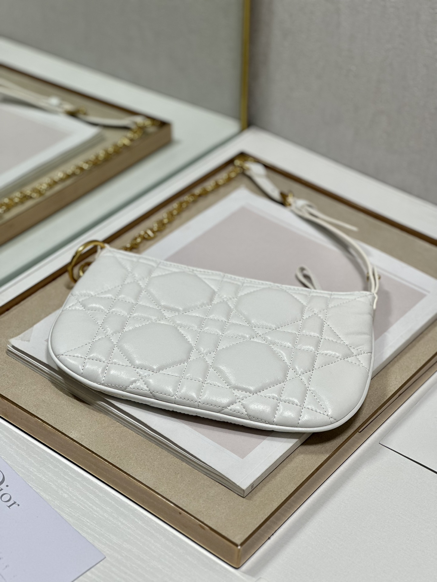 Bagsaaa D10r Caro Nomad Bag White Gold - 25x16x2.5cm