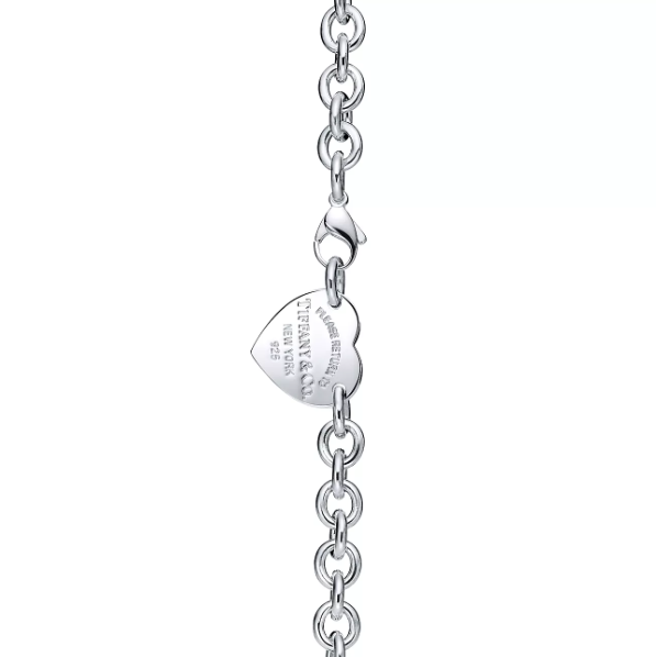 Bagsaaa T*f*ny & Co Heart Tag Chain Link Choker