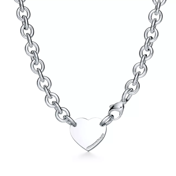 Bagsaaa T*f*ny & Co Heart Tag Chain Link Choker
